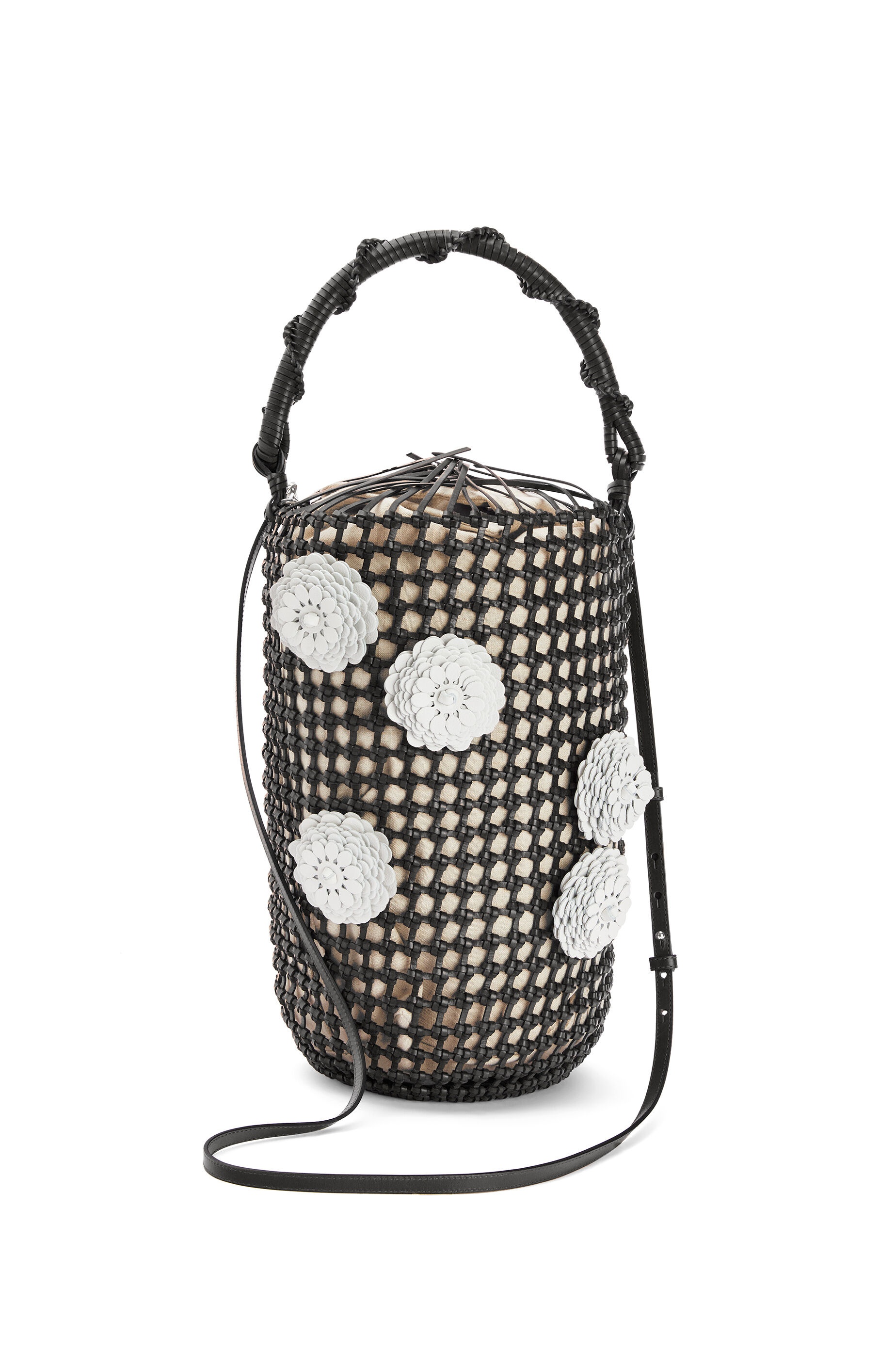 Loewe Flower Bucket mesh bag in calfskin | REVERSIBLE