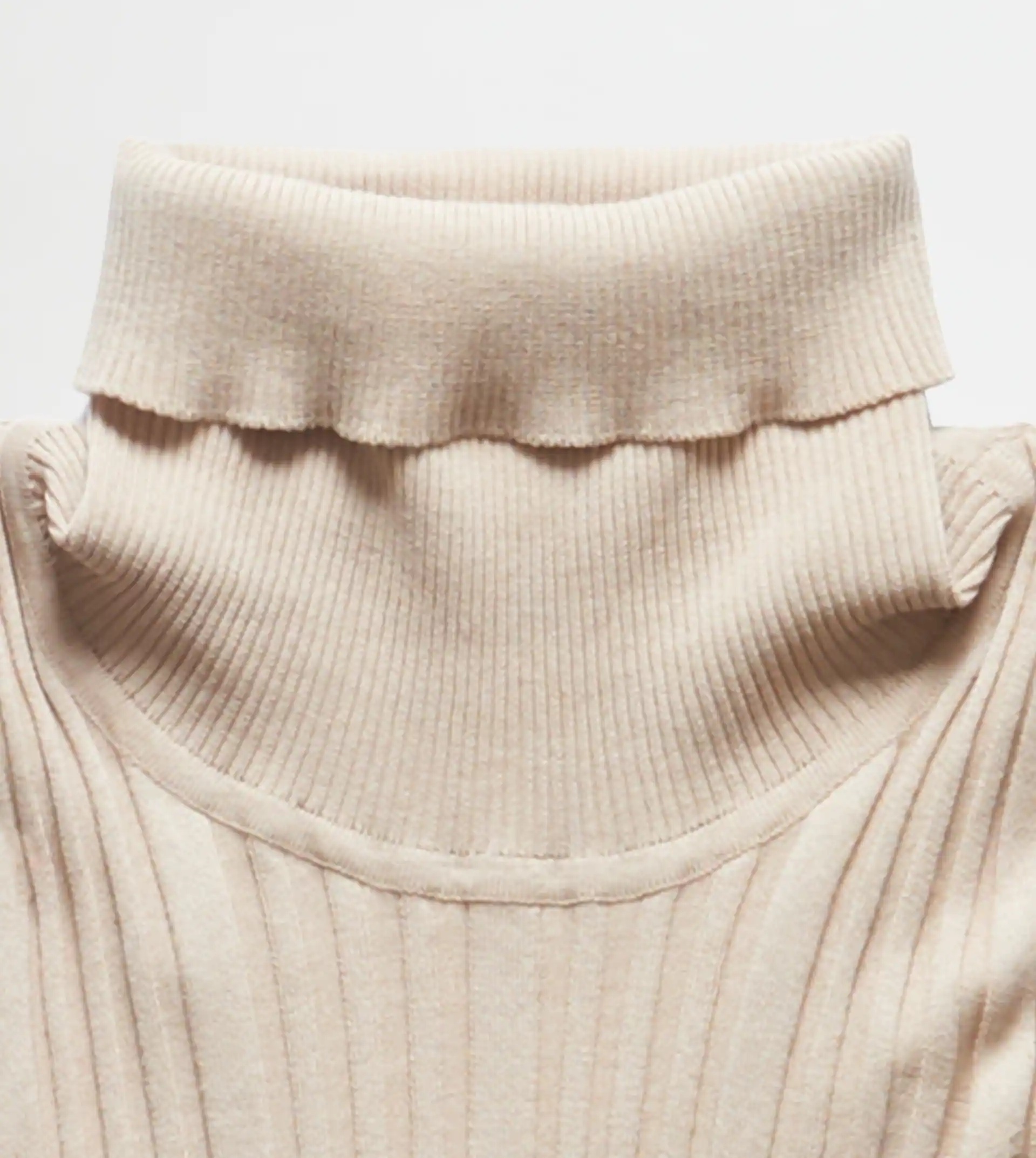 COTTON KNIT TOP - BEIGE - 6