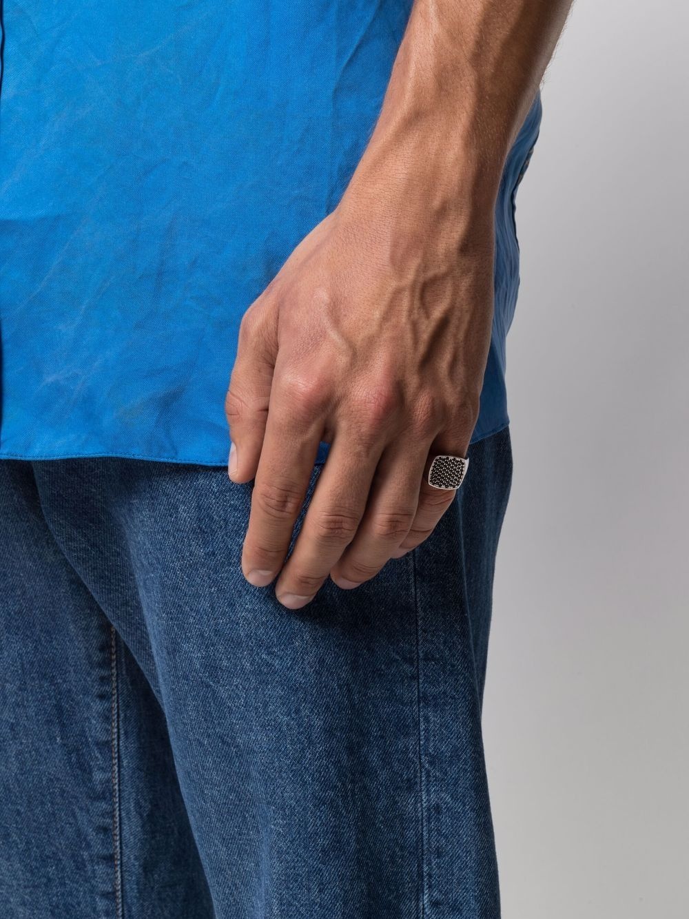 Cushion spinel-embellished signet ring - 2
