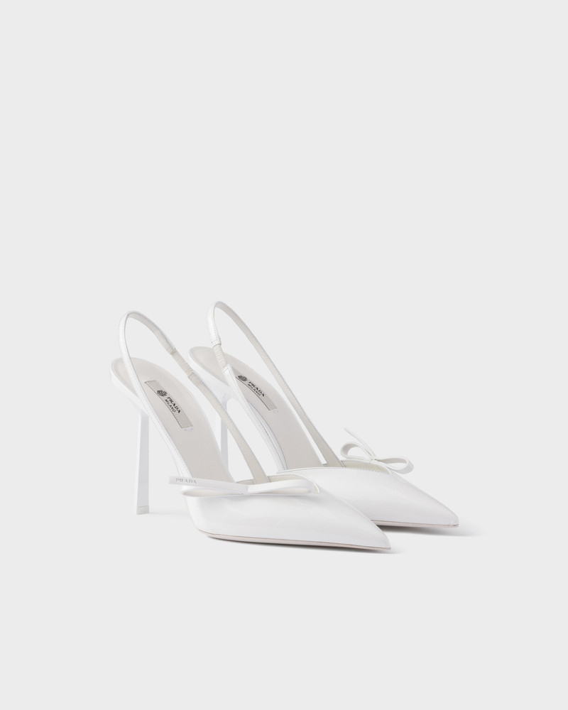 Patent leather slingback pumps 1
