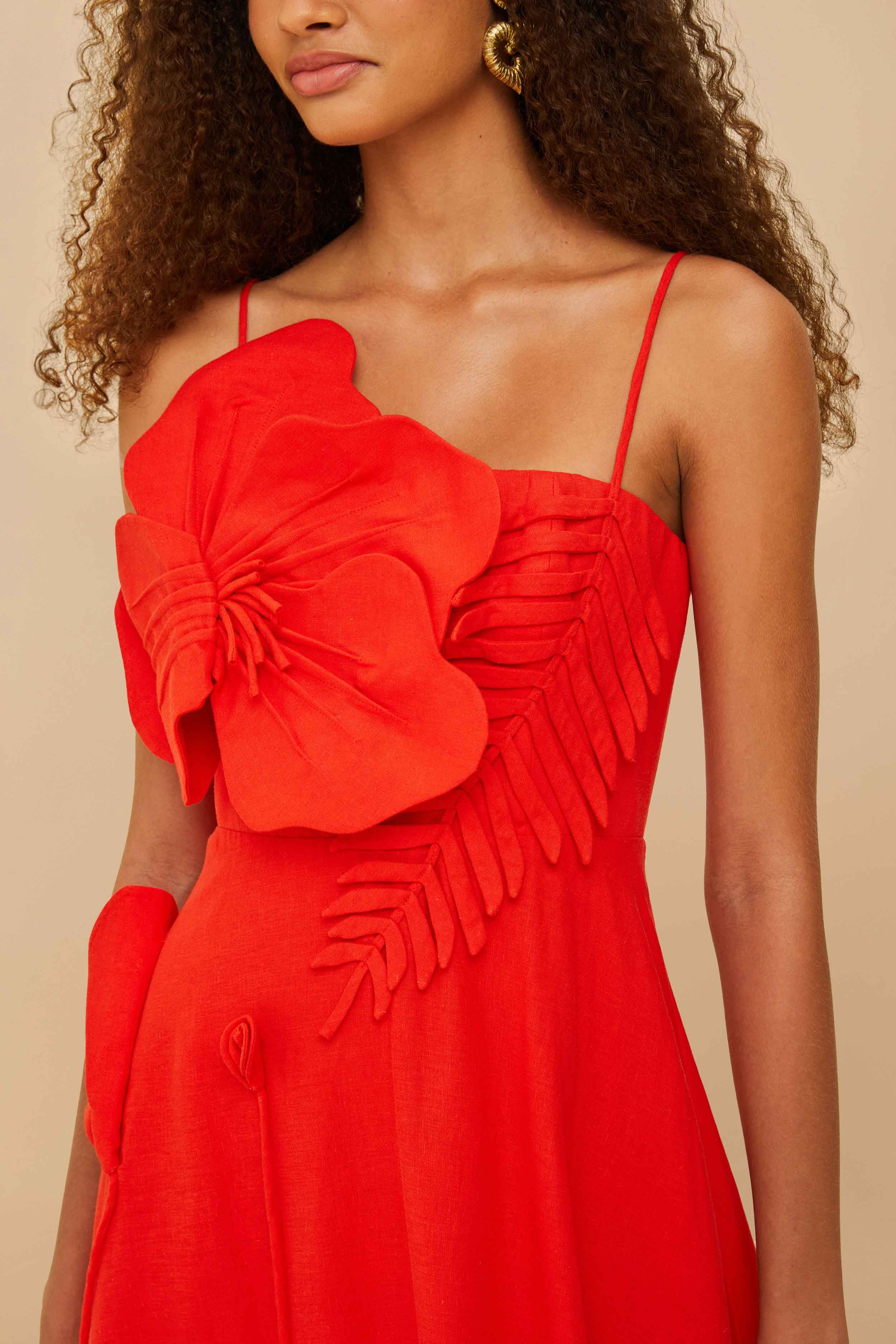 Red Garden Lenzing™ Ecovero™ Euroflax™ Midi Dress - 3