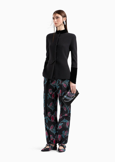 GIORGIO ARMANI Single-breasted silk-cady jacket outlook