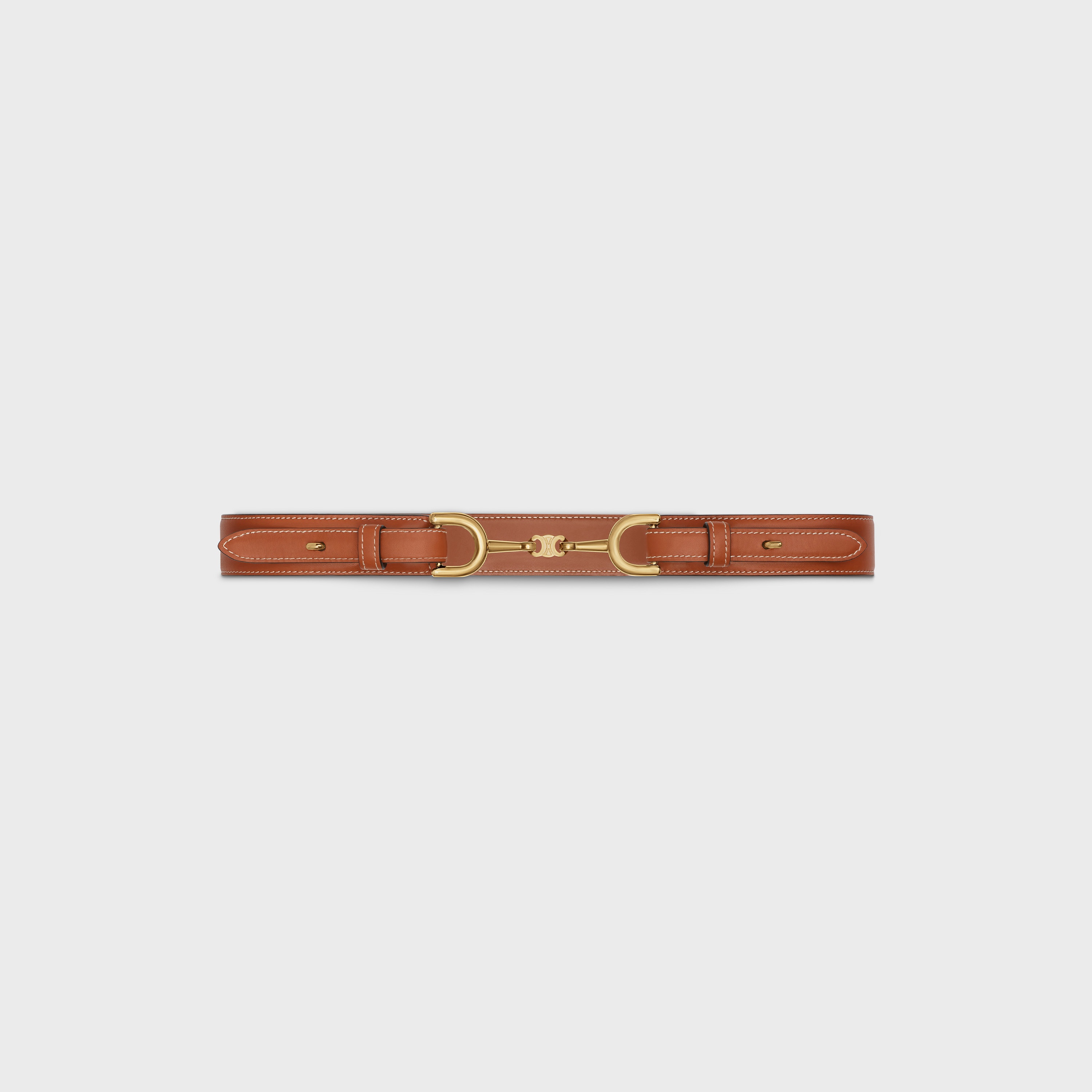 MAILLON TRIOMPHE BELT WITH HORSEBIT  IN  NATURAL CALFSKIN - 1