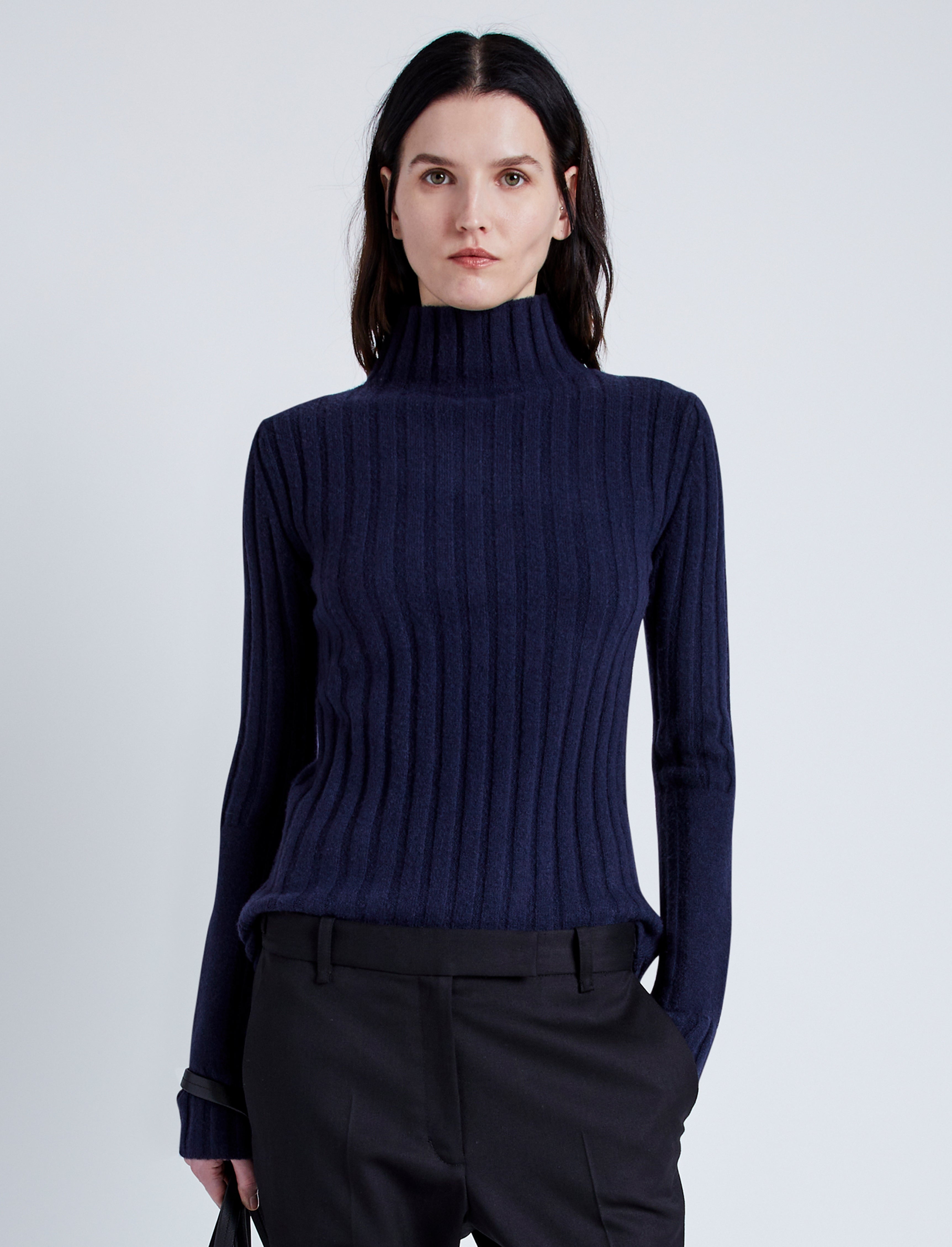 Haven Sweater in Midweight Cashmere Rib - 2