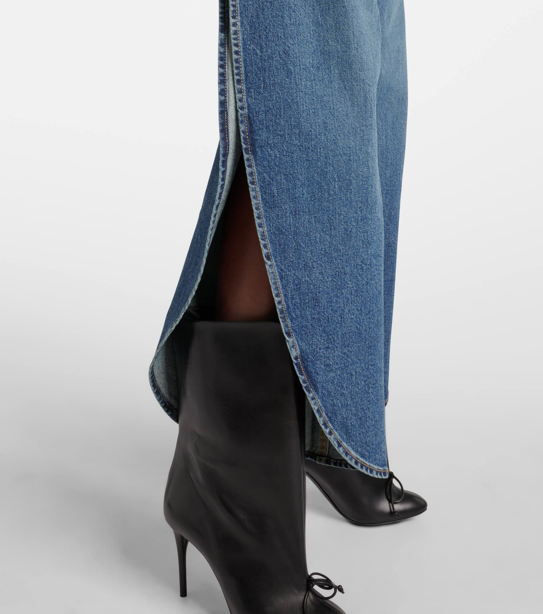 Petal high-rise barrel-leg jeans - 5