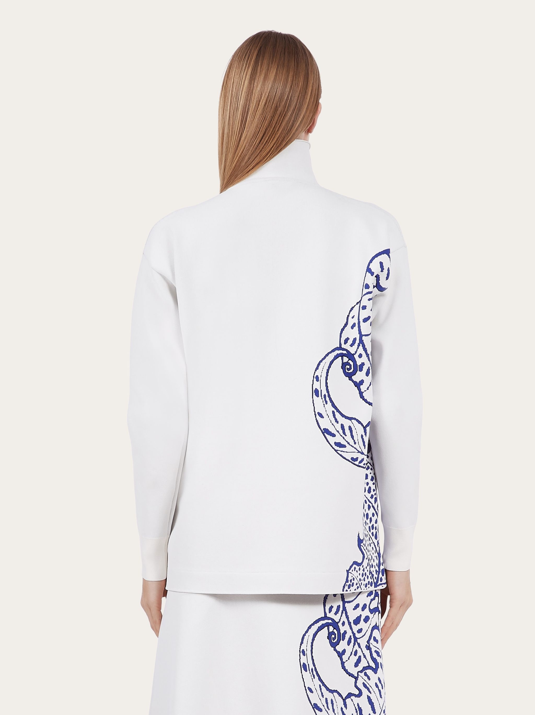 Viscose jacquard sweater - 3