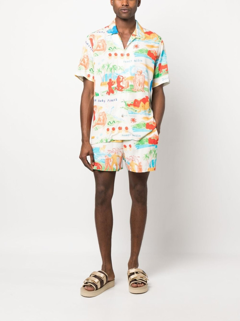 ENDLESS JOY Far Away Places printed short-sleeve shirt outlook