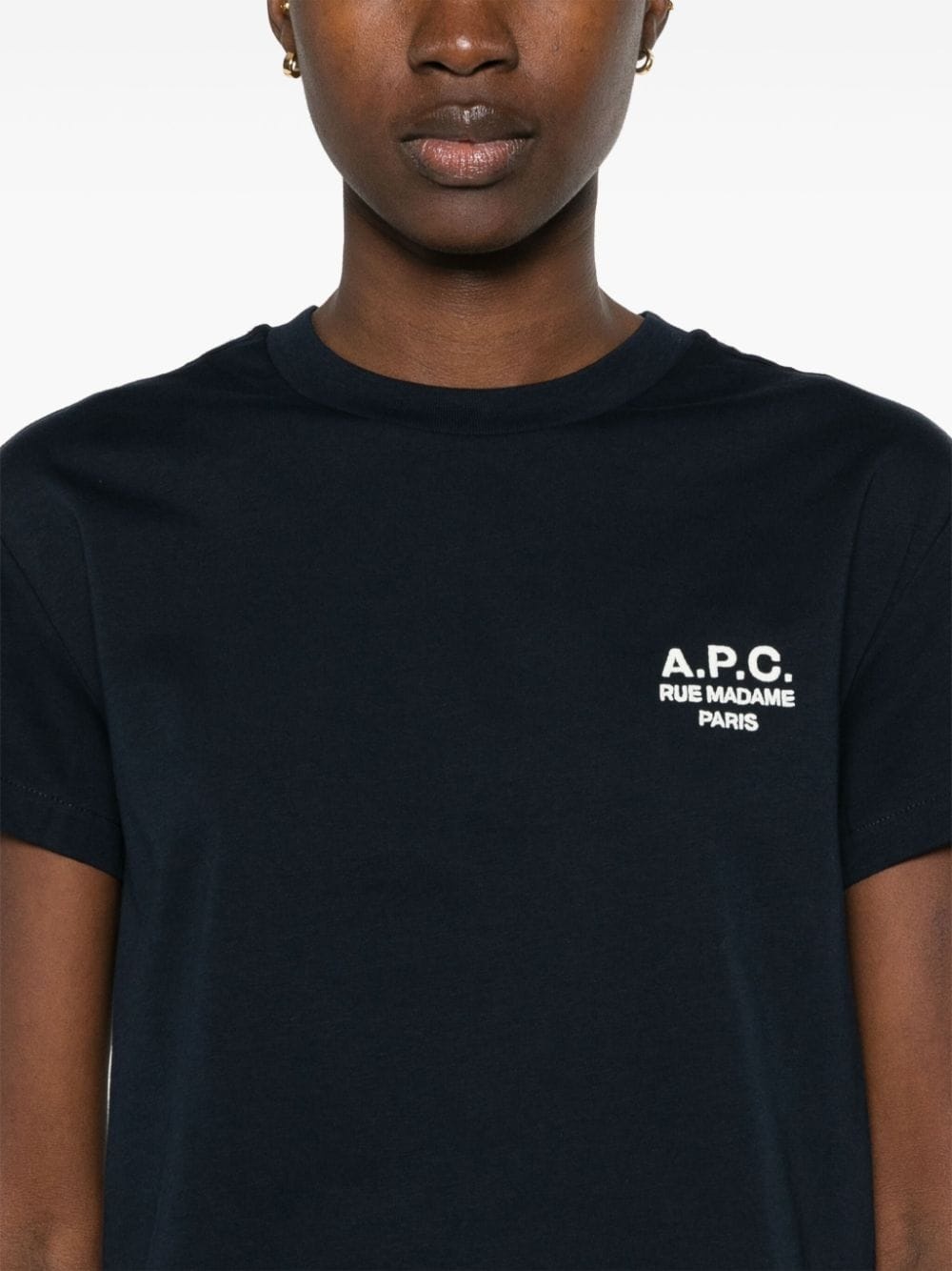 logo-embroidered cotton T-shirt - 5