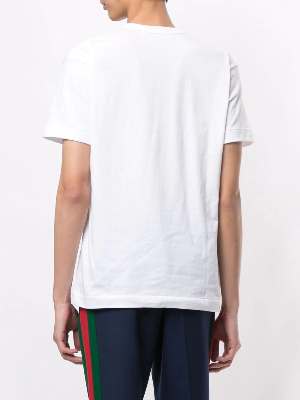 heart print crew neck T-shirt - 4