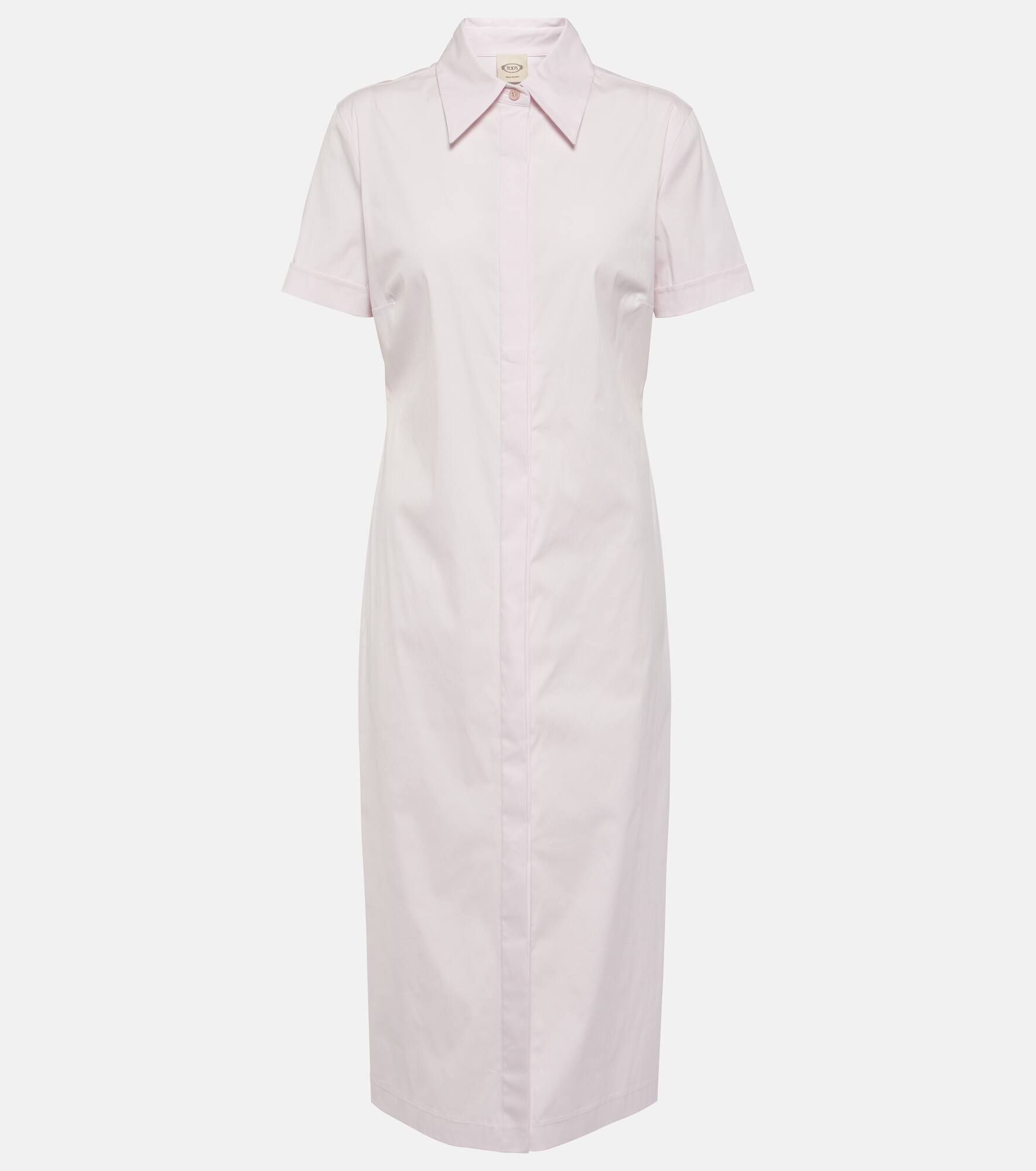 Cotton-blend shirt dress - 1