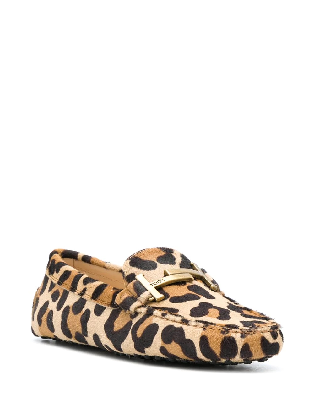 leopard-effect driving shoes - 2