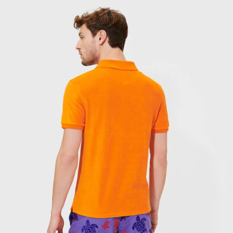 Men Terry Polo Shirt Solid 4