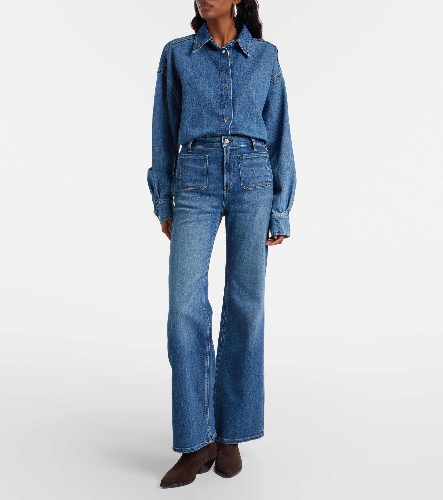 Kimberly mid-rise flared jeans - 7