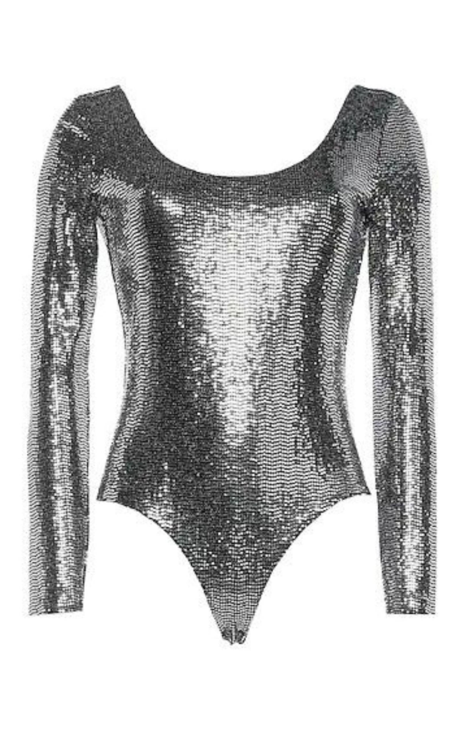 Metallic Effect Bodysuit - 1