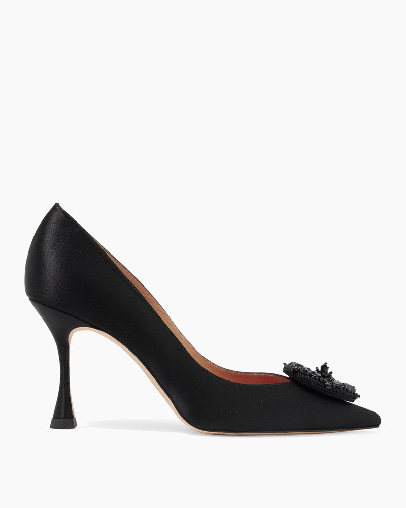 Classic Satin Pump with Embellishment 1
