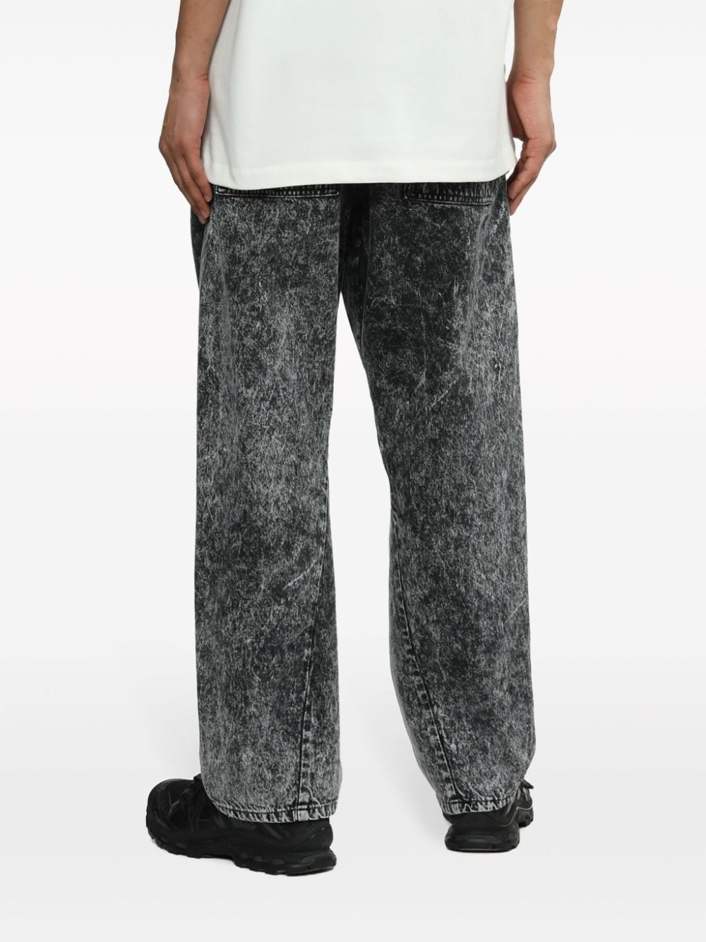 acid-wash straight-leg jeans - 4