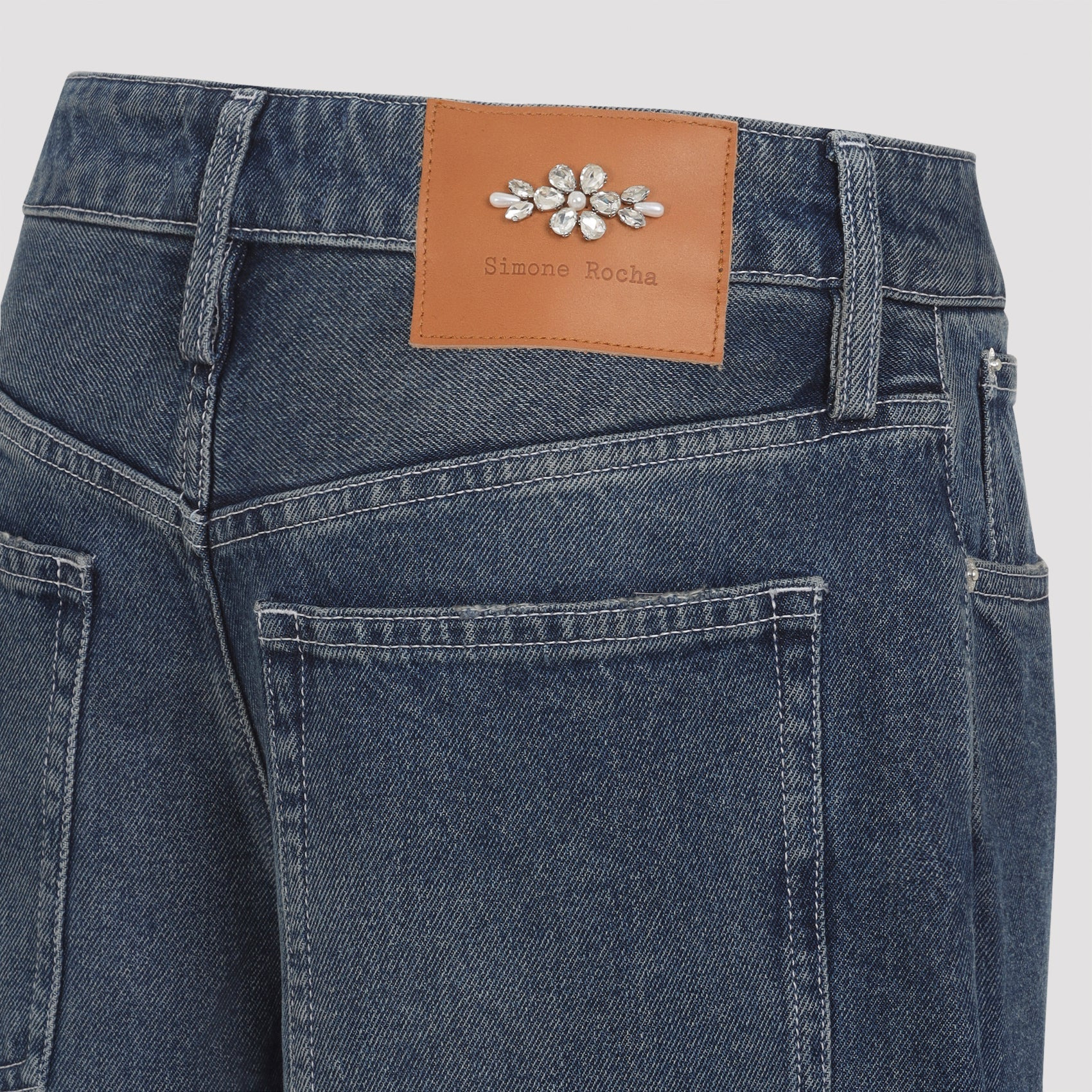 Simone Rocha Distressed Straight Leg Jeans Women - 3