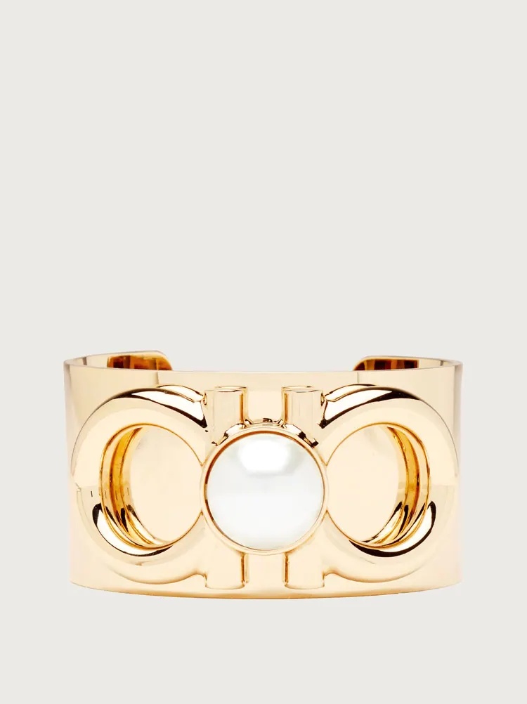 GANCINI BANGLE WITH PEARLS - 1