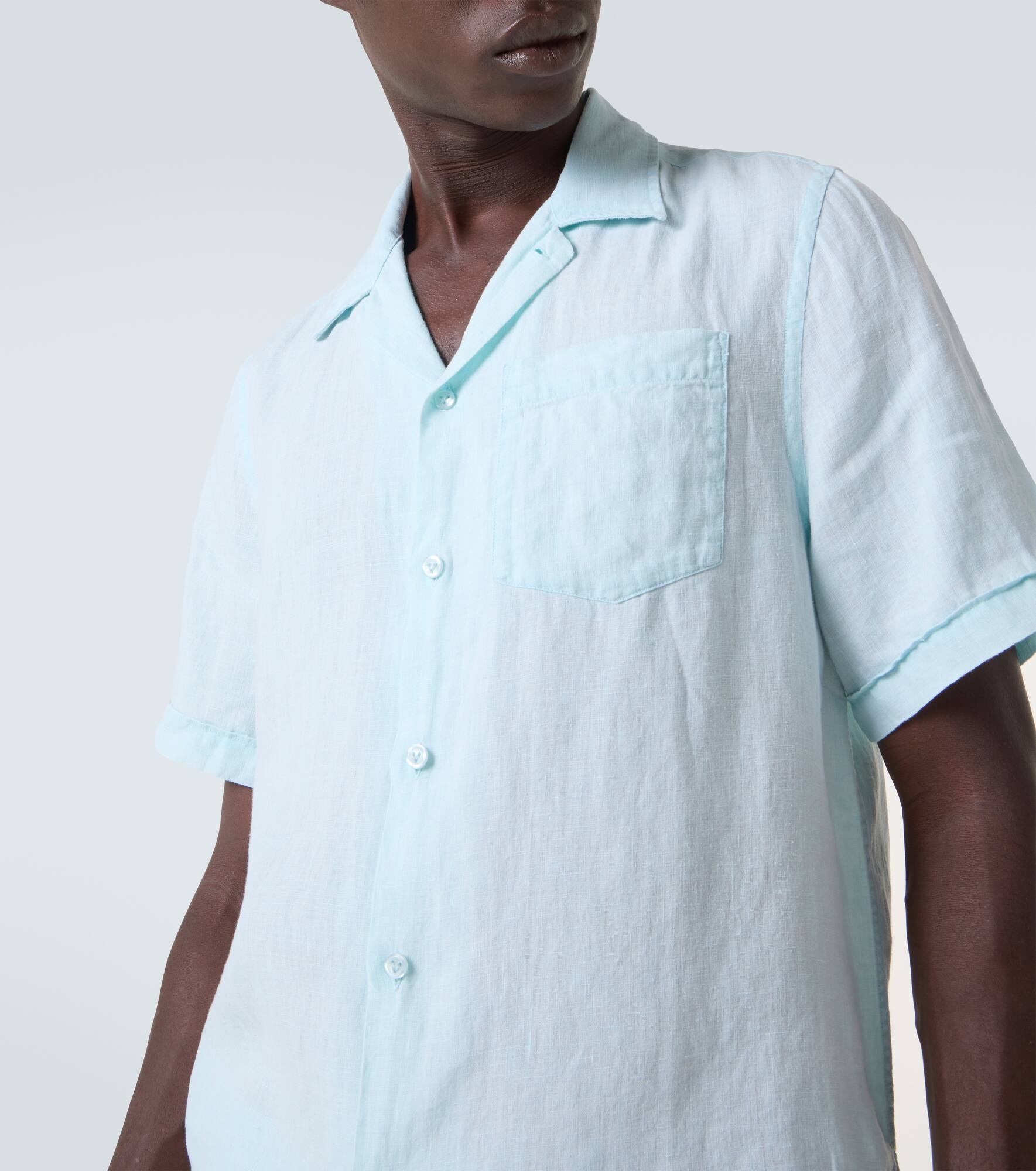 Linen bowling shirt - 5