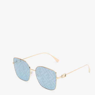 FENDI Sunglasses featuring light blue lenses with FF logo outlook