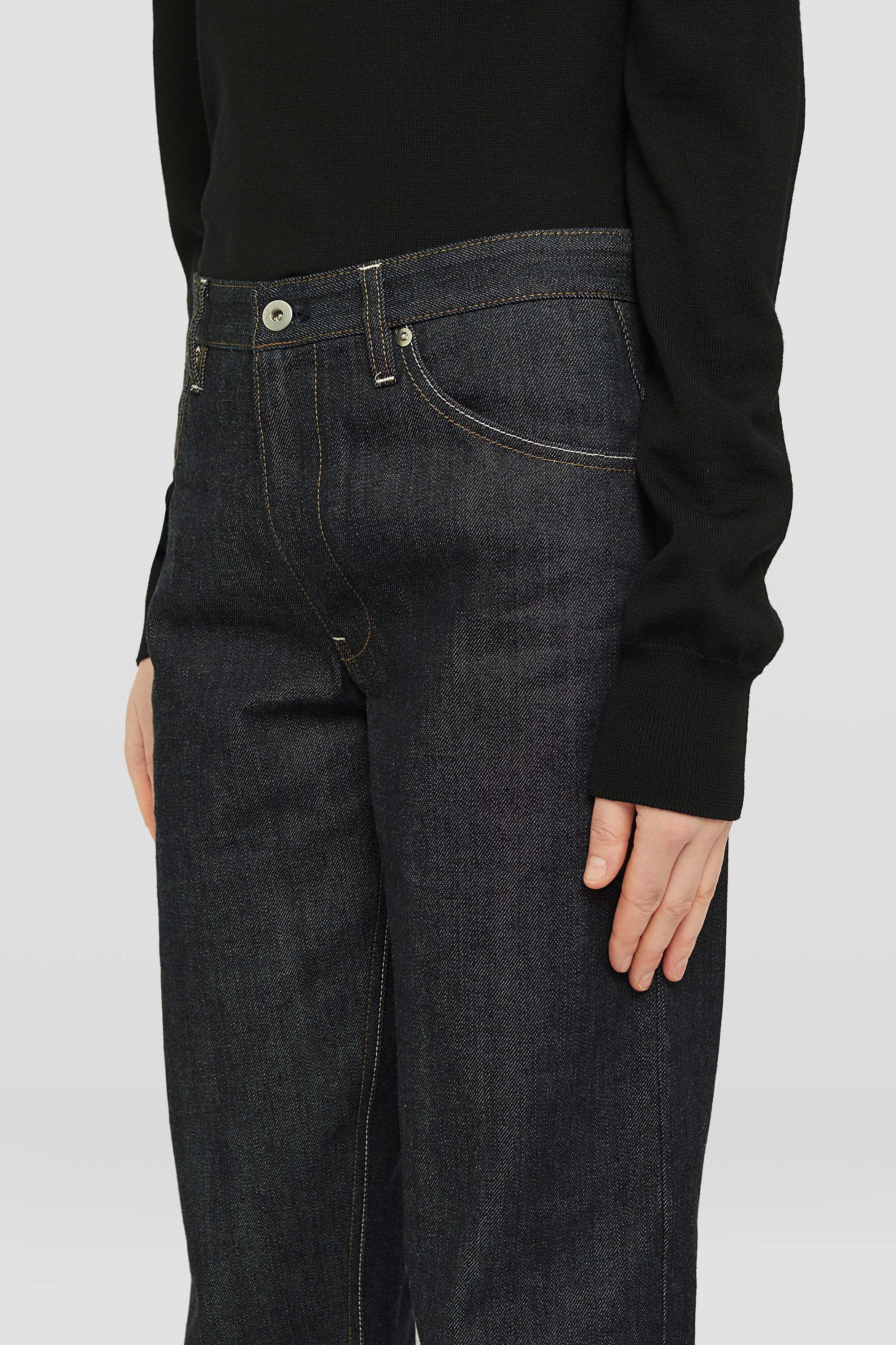 Twisted Denim Trousers - 4