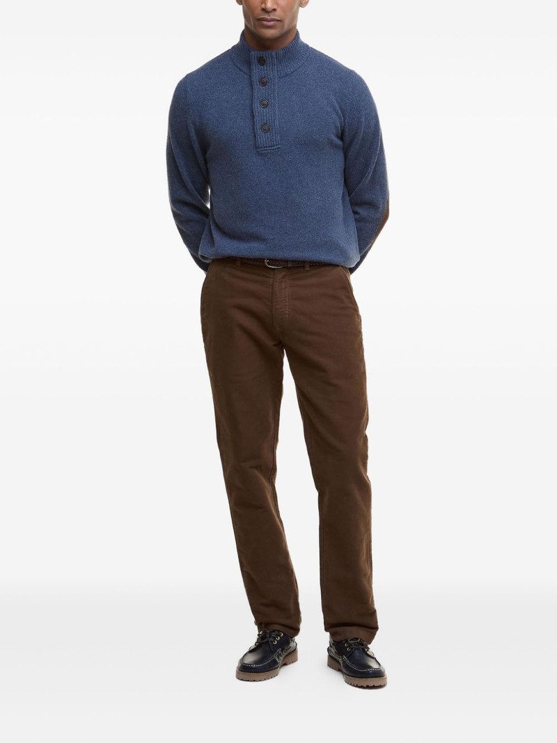 Barbour high-neck elbow-patch sweater outlook