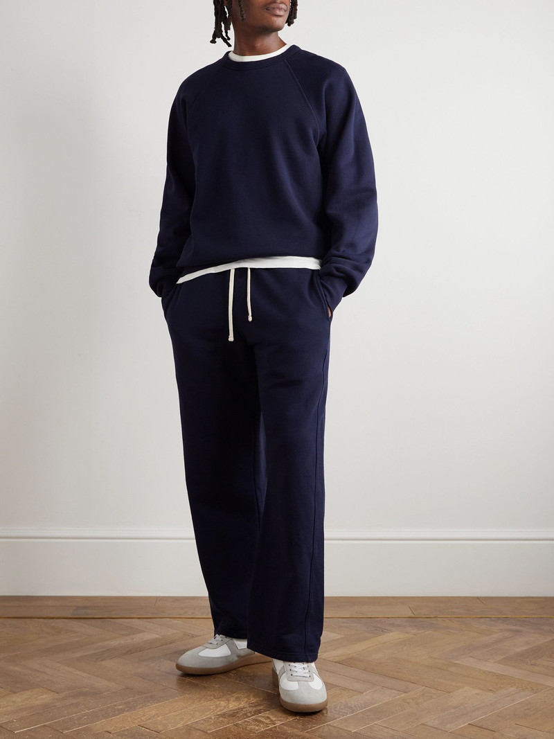 LES TIEN Cotton-Jersey Sweatshirt Navy outlook