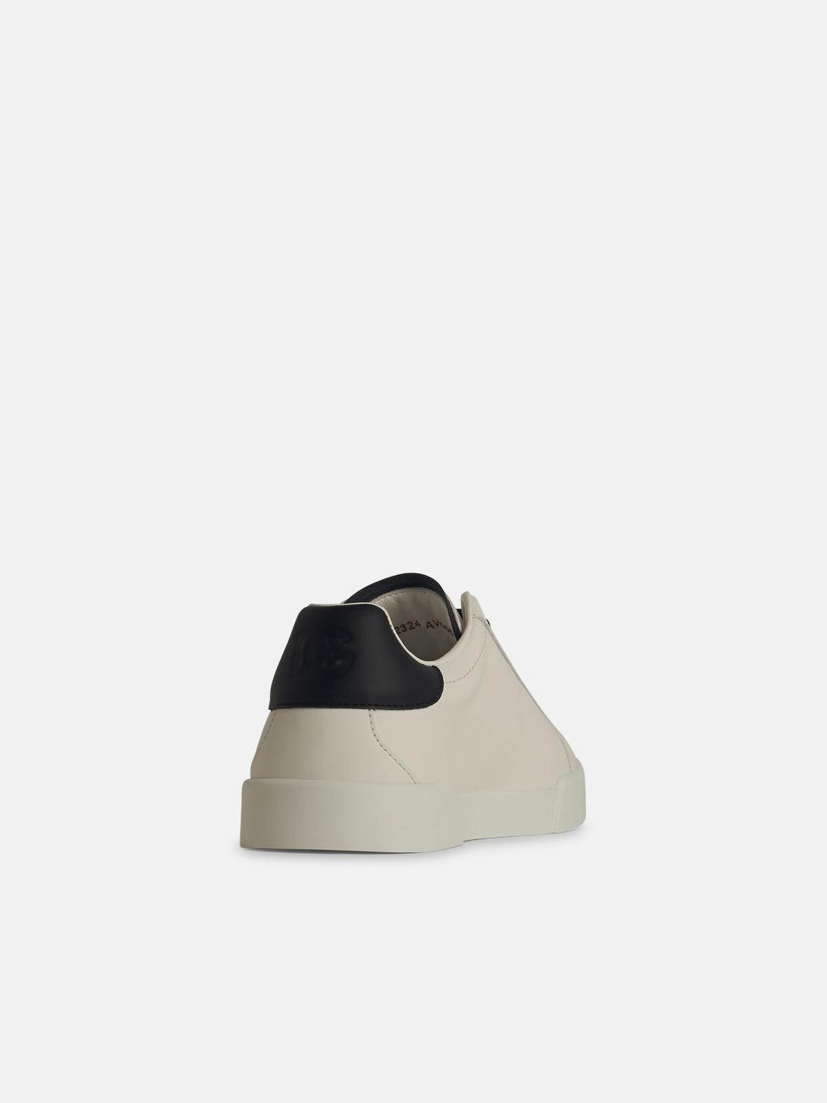 'PORTOFINO' WHITE LEATHER SNEAKERS - 3
