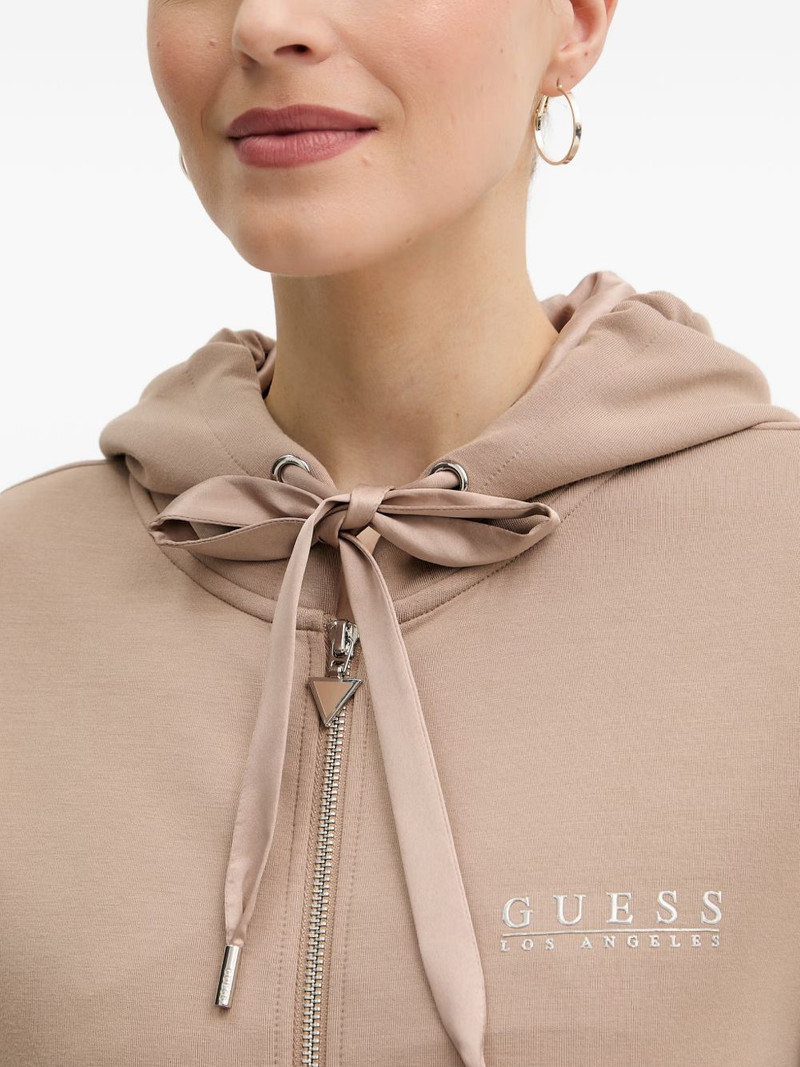 drawstring-detail zip-up hoodie 5