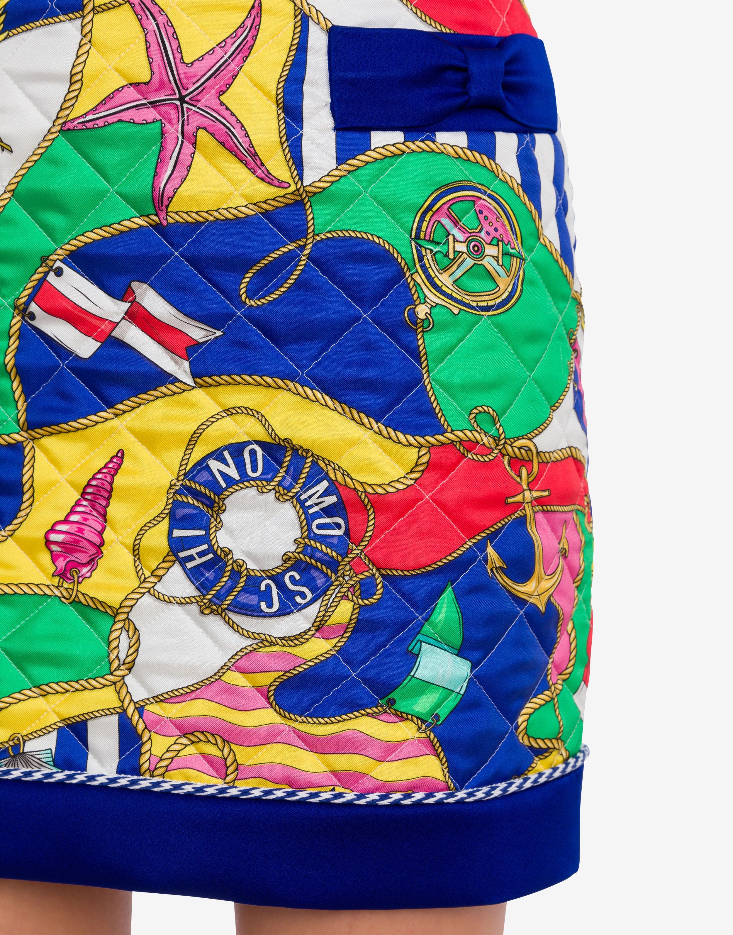 ALL-OVER NAUTICAL SILK TWILL MINI SKIRT - 4