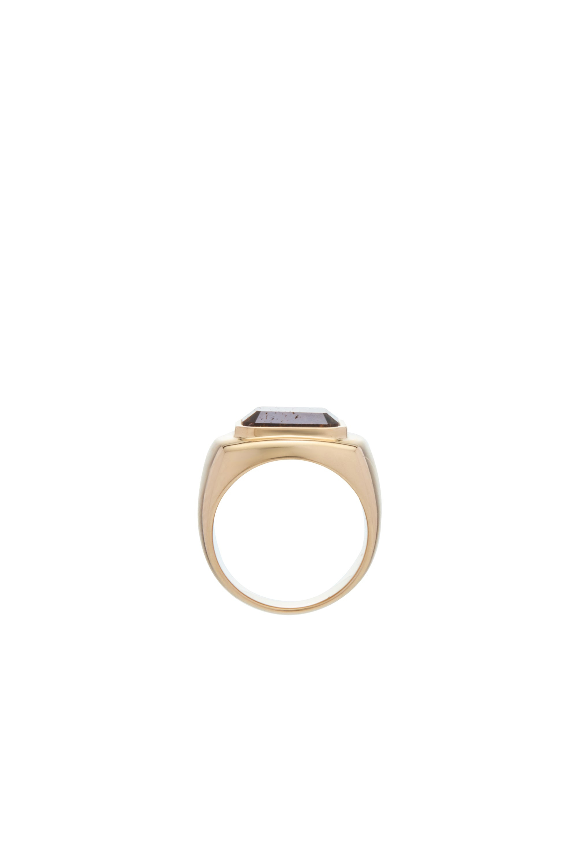 Large Ring in 18K Yellow Gold & Tiger's Eye - 5
