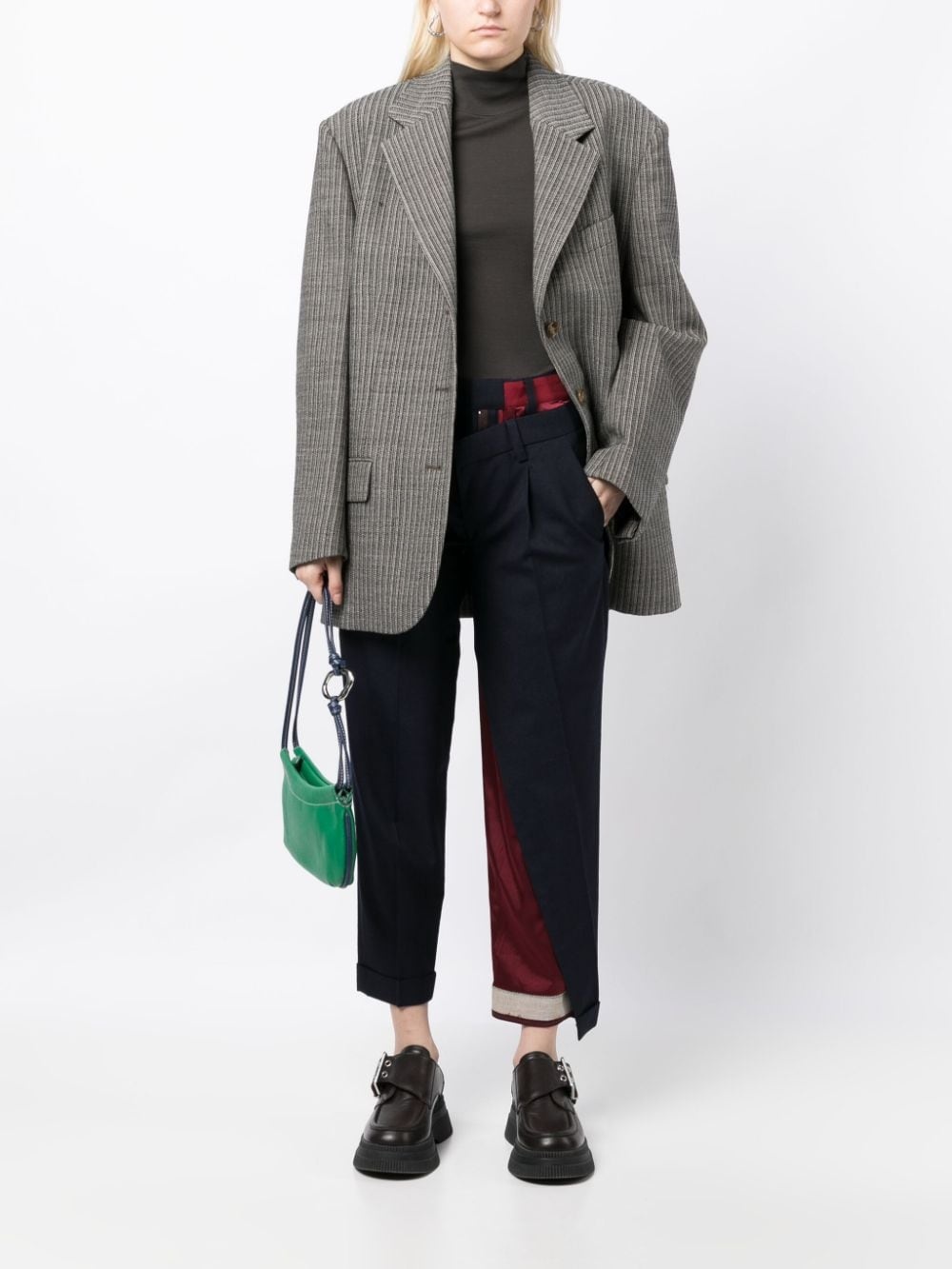 asymmetric tapered trousers - 2