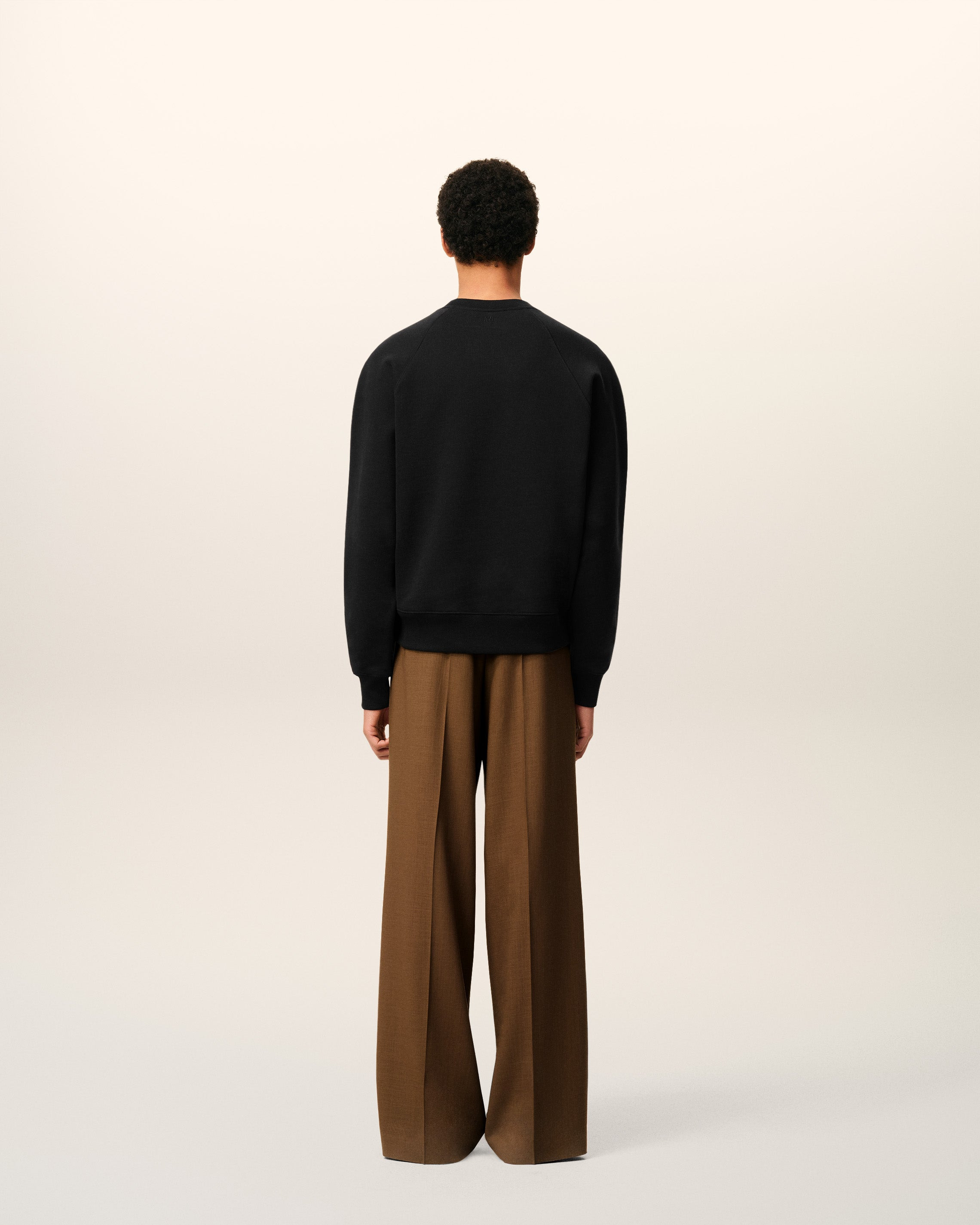 BLACK COTTON AMI DE COEUR SWEATSHIRT - 5