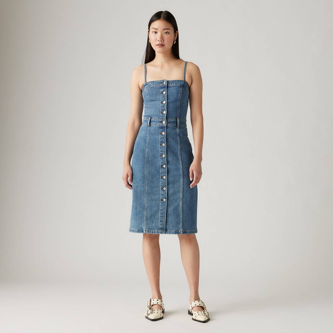 DENIM BUSTIER DRESS - 2