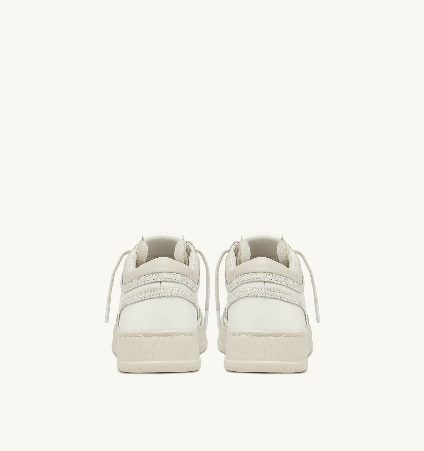 MED-WAY SNEAKERS IN LEATHER COLOR MARSHMALLOW AND WHITE - 3