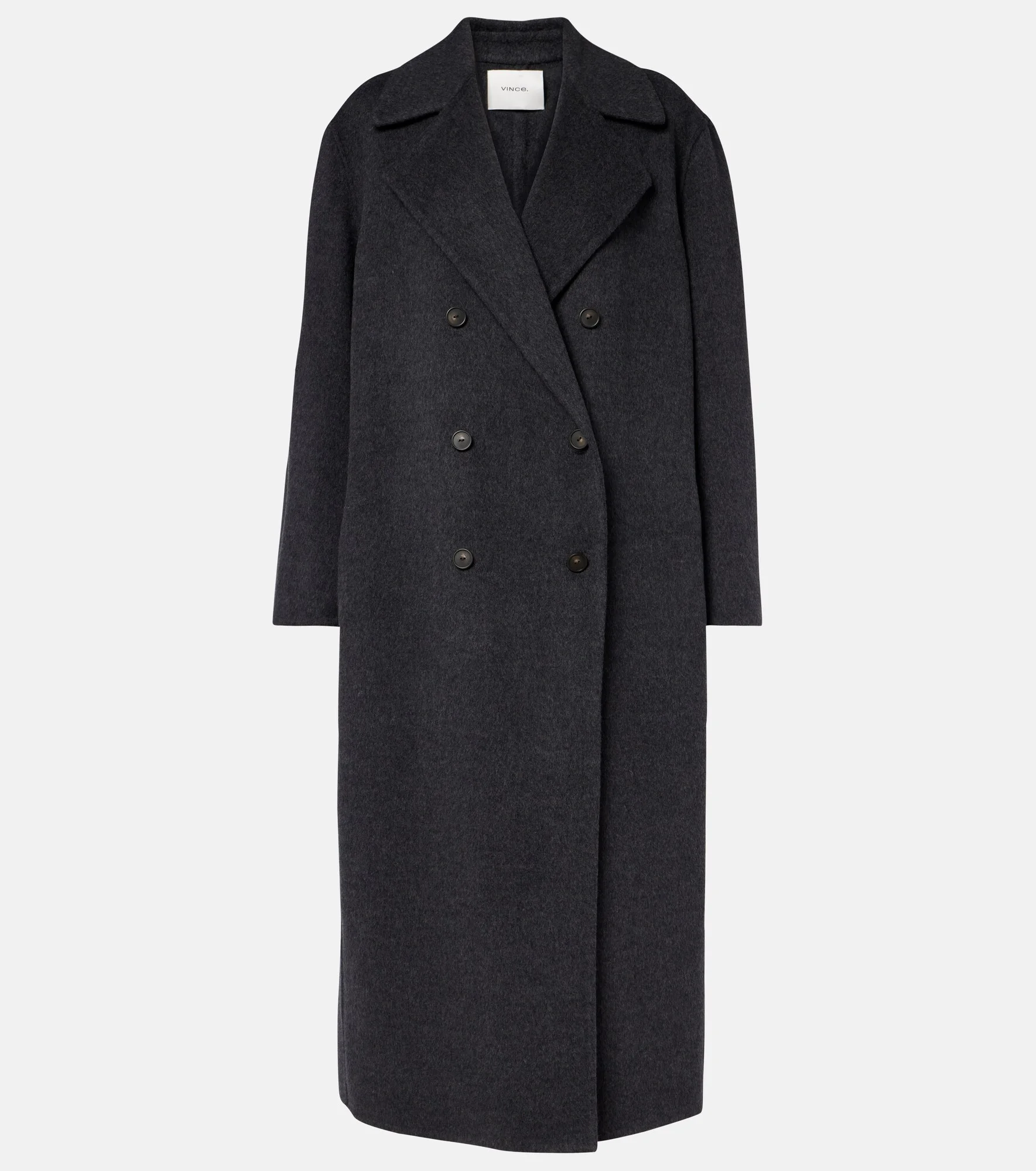 Double-breasted wool-blend coat - 1