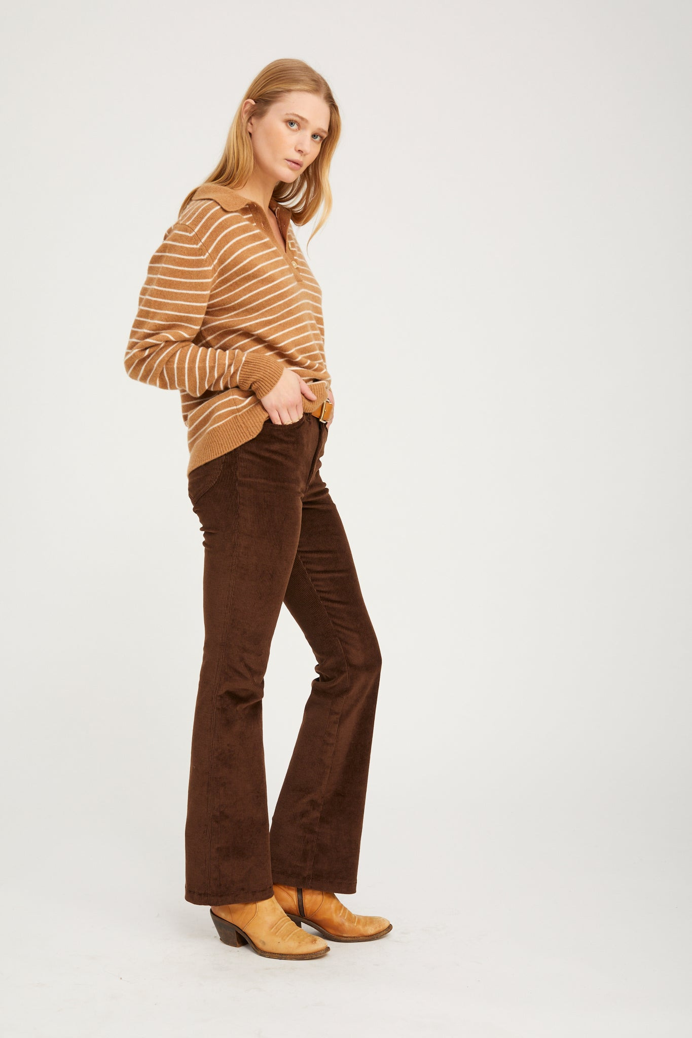 AMERICANO CORDUROY 5 POCKET MICRO FLARE - 4