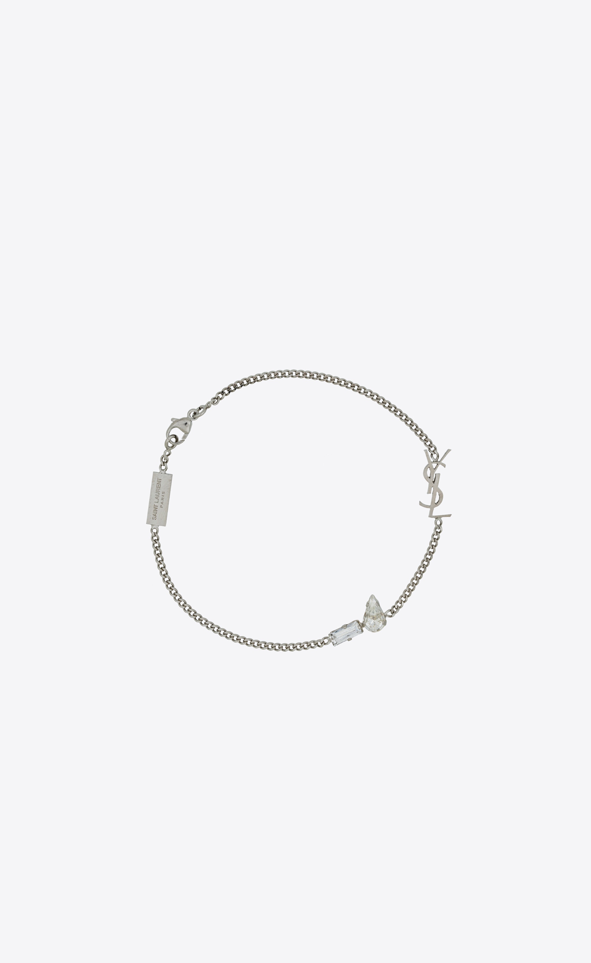 opyum charm bracelet in metal and rhinestone - 1