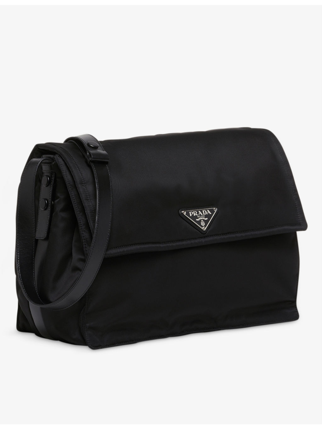 Brand-plaque small recycled-nylon shoulder bag - 3