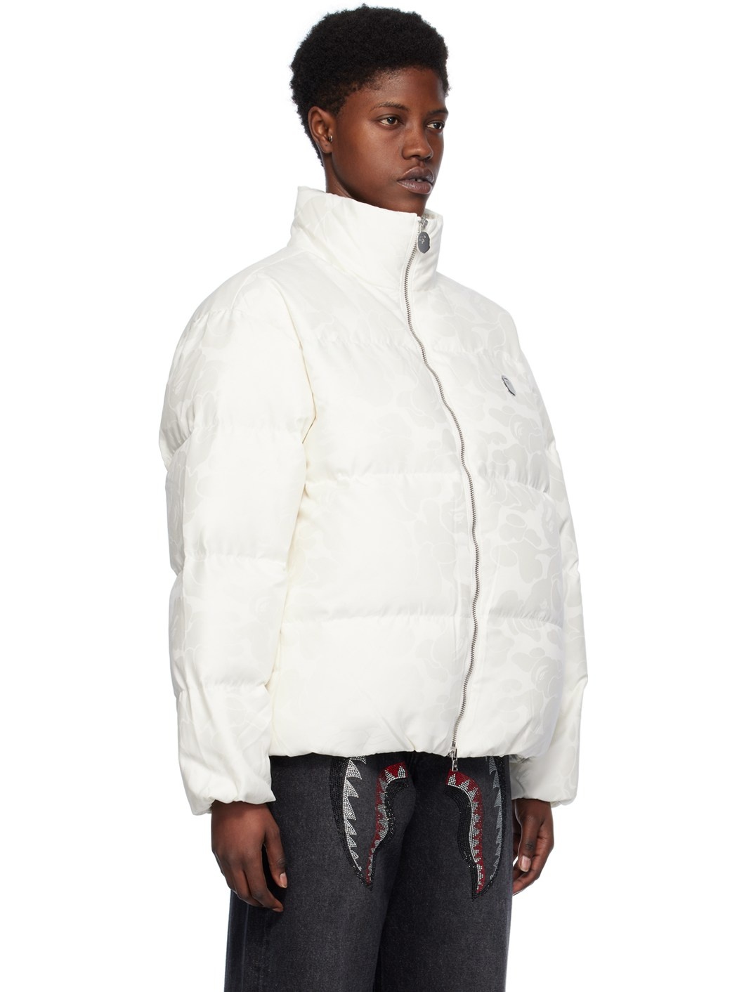 Off-White Solid Camo Down Jacket - 2