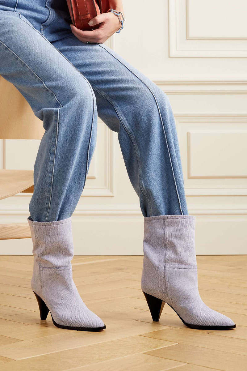 Isabel Marant Rouxa denim ankle boots outlook