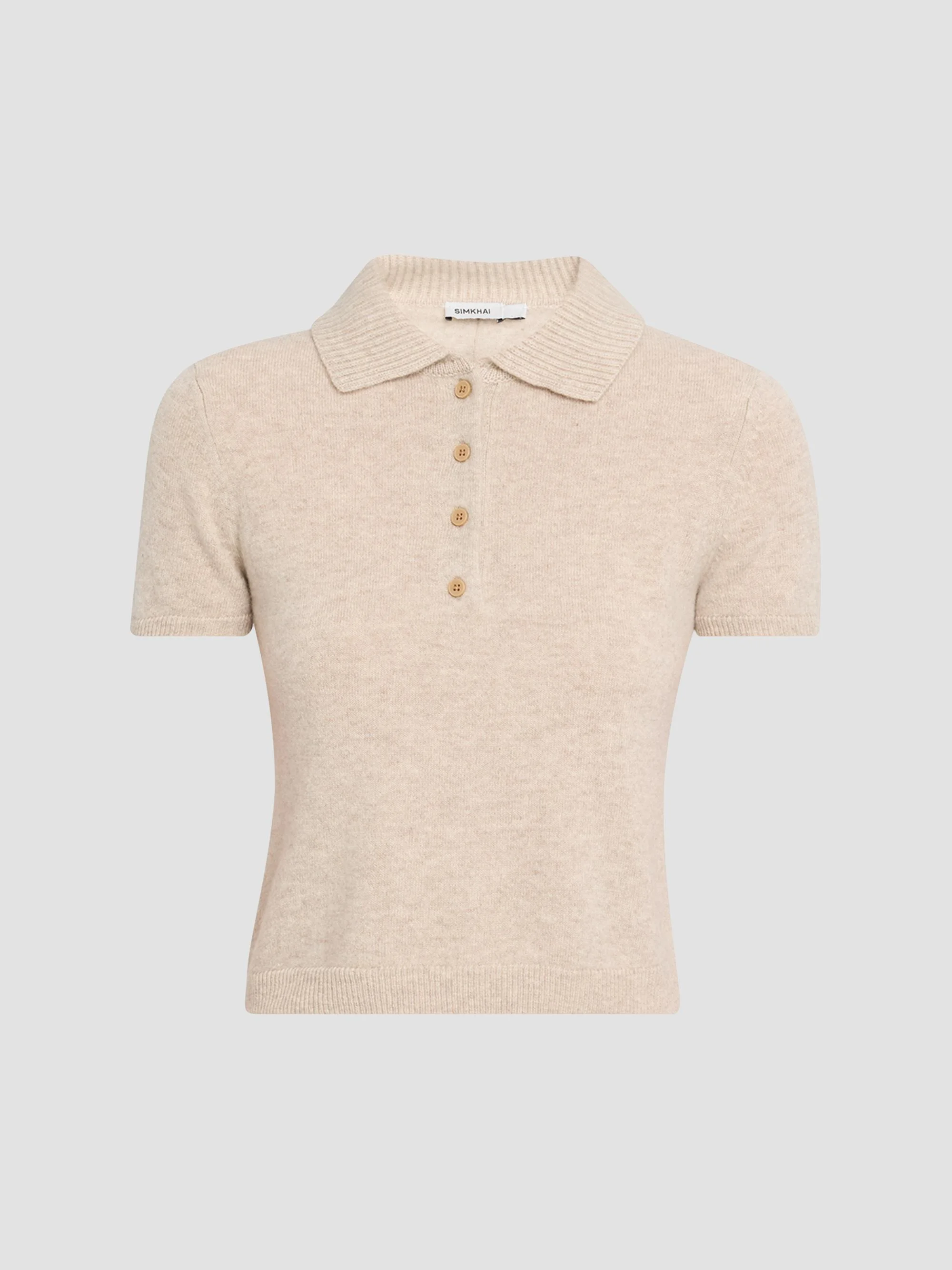 Women's Twila Cashmere Polo Shirt - Ivory - 1