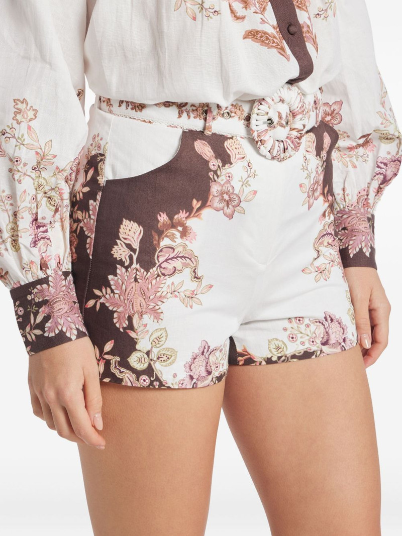 floral belted shorts 4