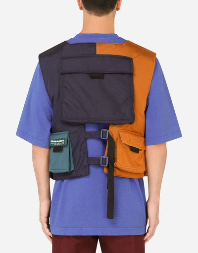 Dolce & Gabbana Nylon patchwork vest with multiple pockets outlook