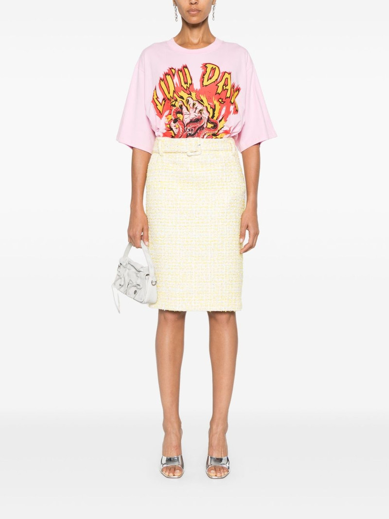 ROTATE bouclé midi skirt outlook