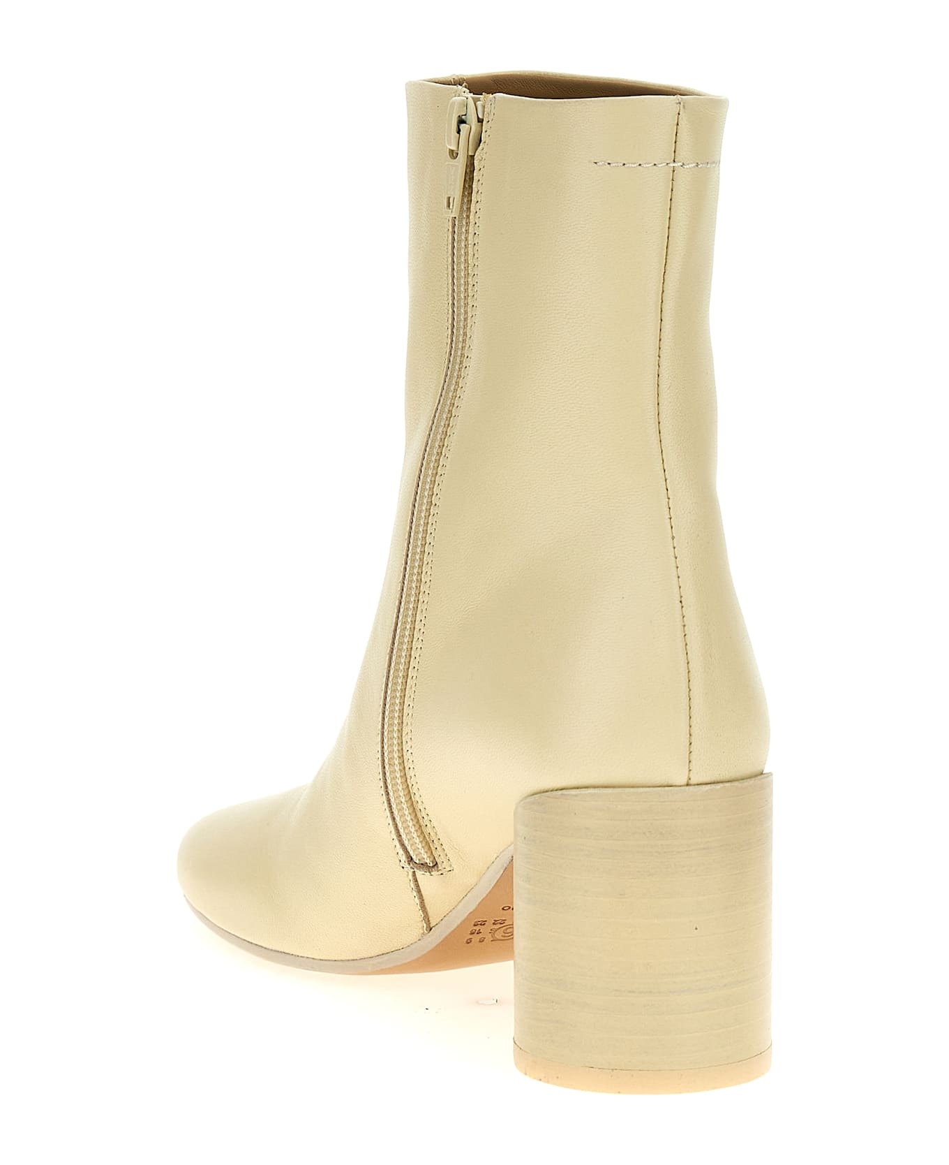 Stitch-out Leather Ankle Boots - 3