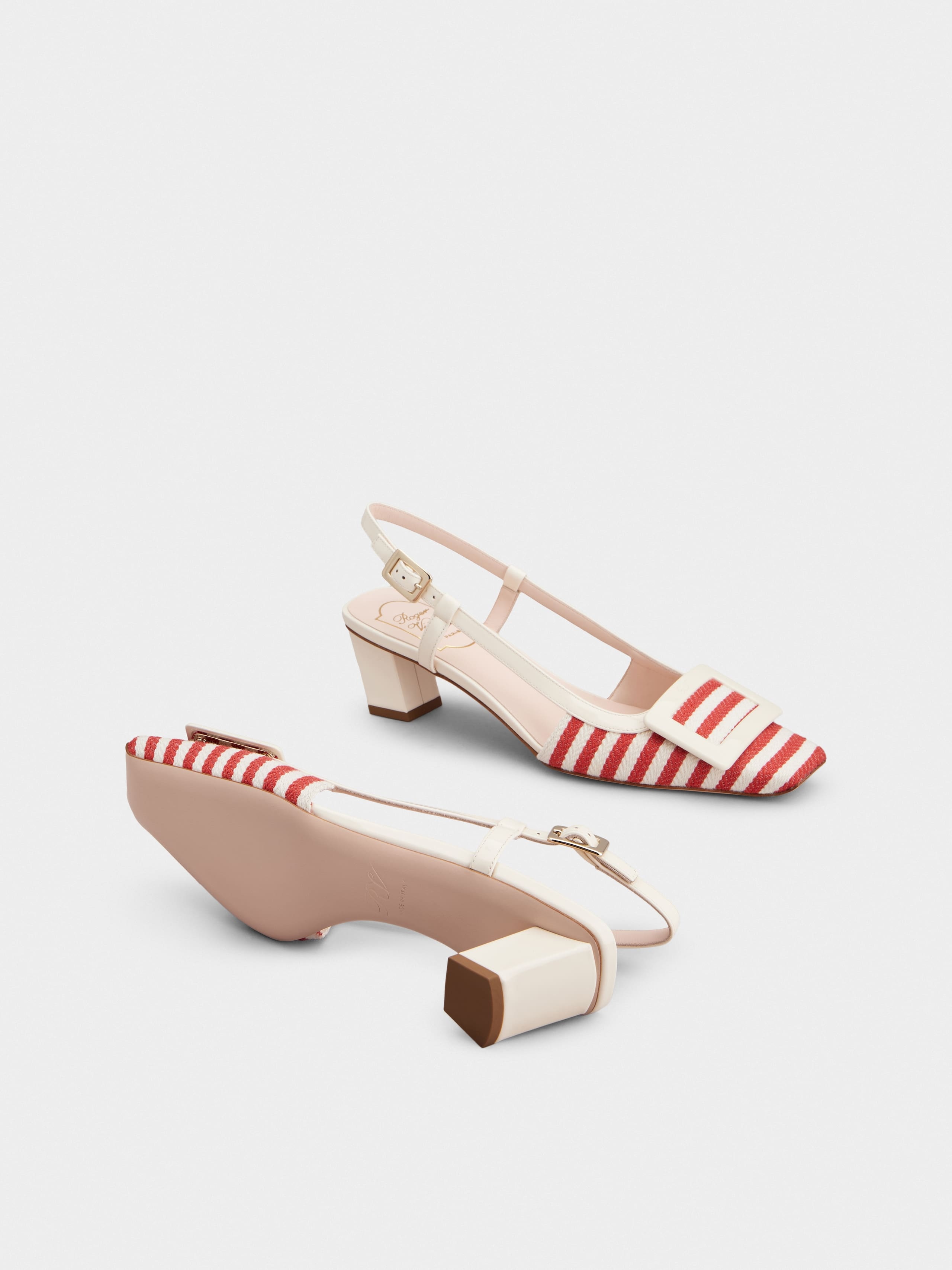 Belle Vivier Slingback Pumps in canvas - 6