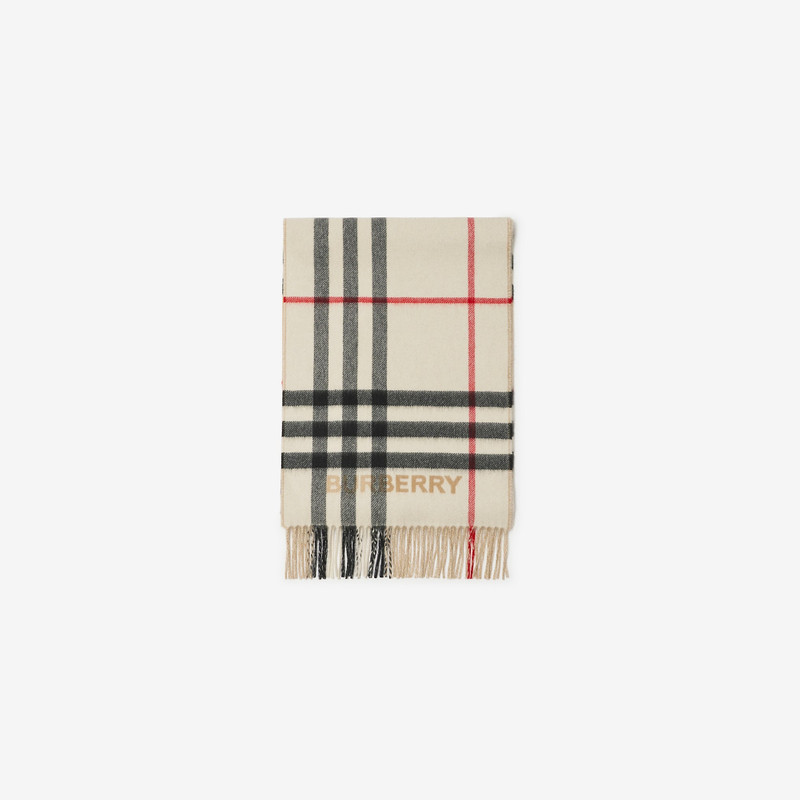Contrast Check Cashmere Scarf 7