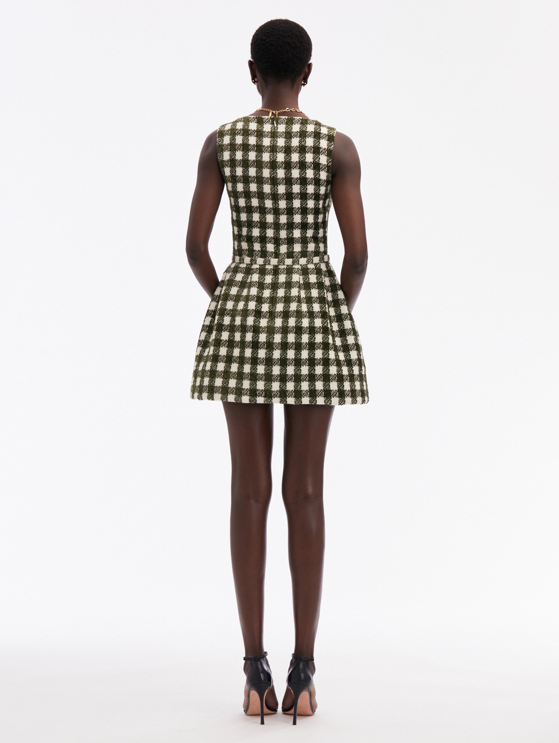 CHENILLE CHECK TWEED DRESS - 2