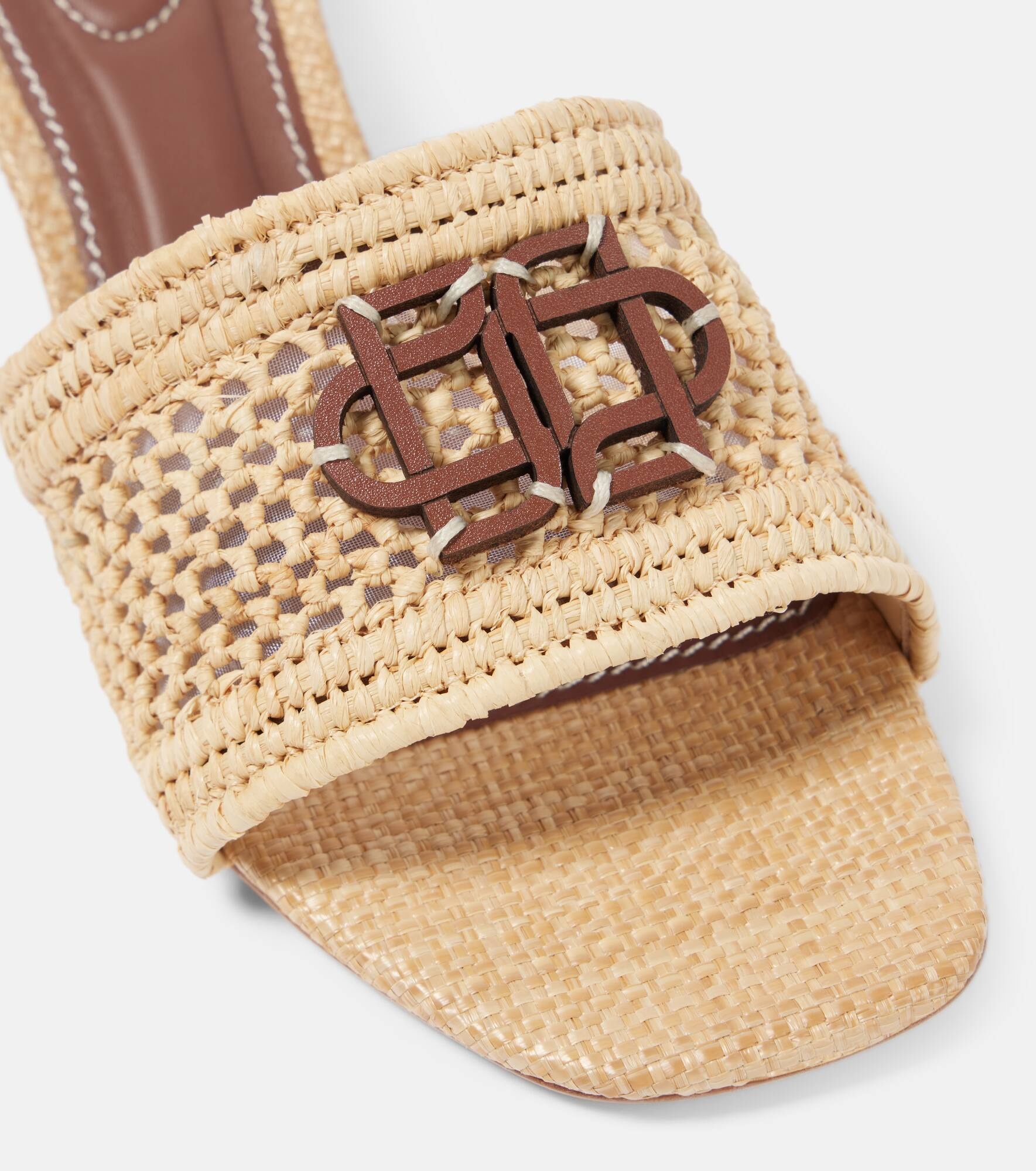 Sydney raffia mules - 5